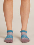 Women's Merino Run+ Ultralight Micro Socks Summit/Topaz - 3