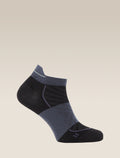 Women's Merino Run+ Ultralight Micro Socks Black/Graphite - 1