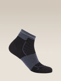Women's Merino Blend Run+ Ultralight Mini Socks Black/Graphite - 1