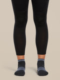 Women's Merino Blend Run+ Ultralight Mini Socks Black/Graphite - 4