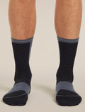 Men's Merino Blend Run+ Ultralight Crew Socks Black/Graphite - 4