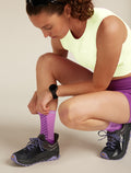 Women's Merino Blend Run+ Ultralight Crew Socks Passion/Passion Lt - 1