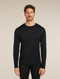 Men's Merino Blend 125 ZoneKnit™ Energy Wind Long Sleeve T-Shirt Black - 1
