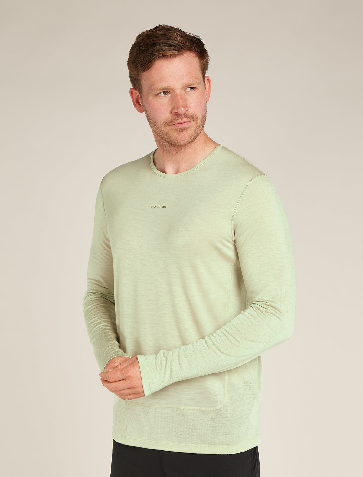 Men's Merino Blend 125 ZoneKnit™ Energy Wind Long Sleeve T-Shirt Ashen - 1