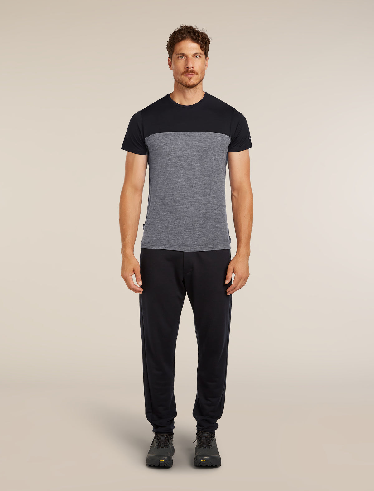 Men's Merino Blend 125 Cool-Lite™ Sphere Short Sleeve T-Shirt Colour Block Graphite Heather - 3