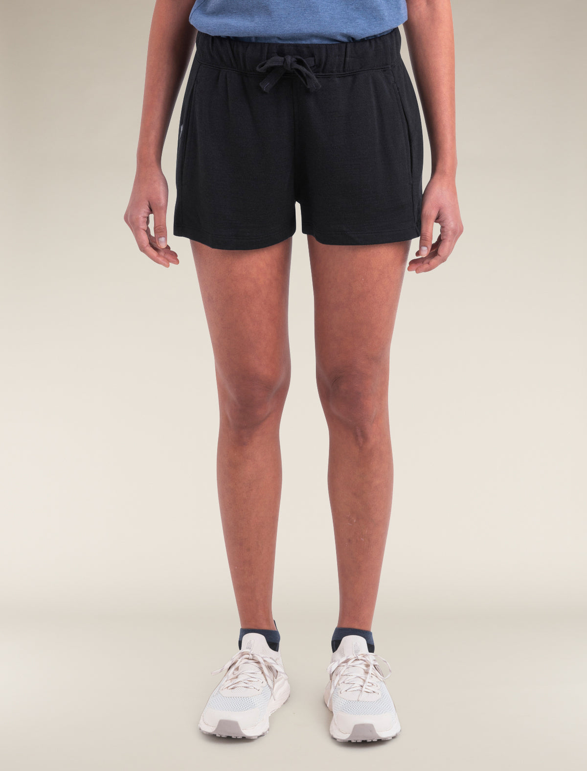 Shorts Crush II en mélange de mérinos Femme Black - 1