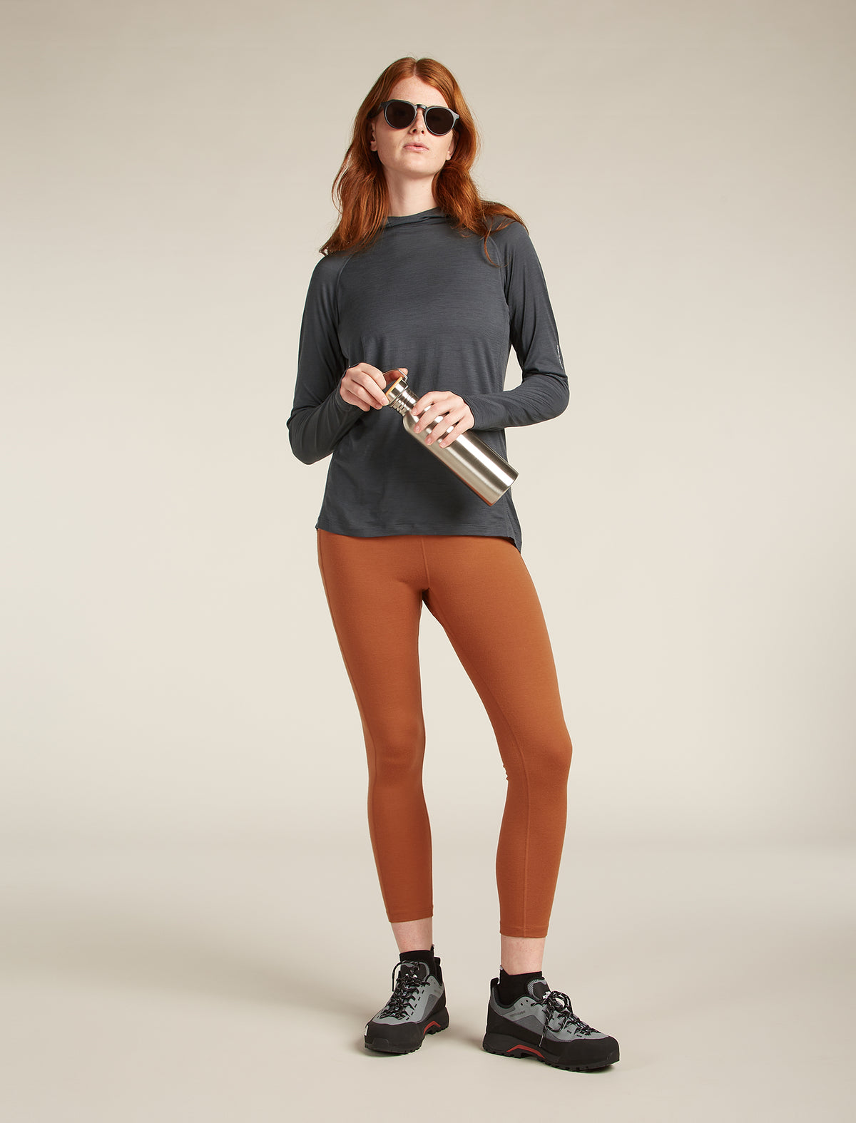 Women's Merino 260 Fastray 25" High Rise Tights Dusty clay - 4