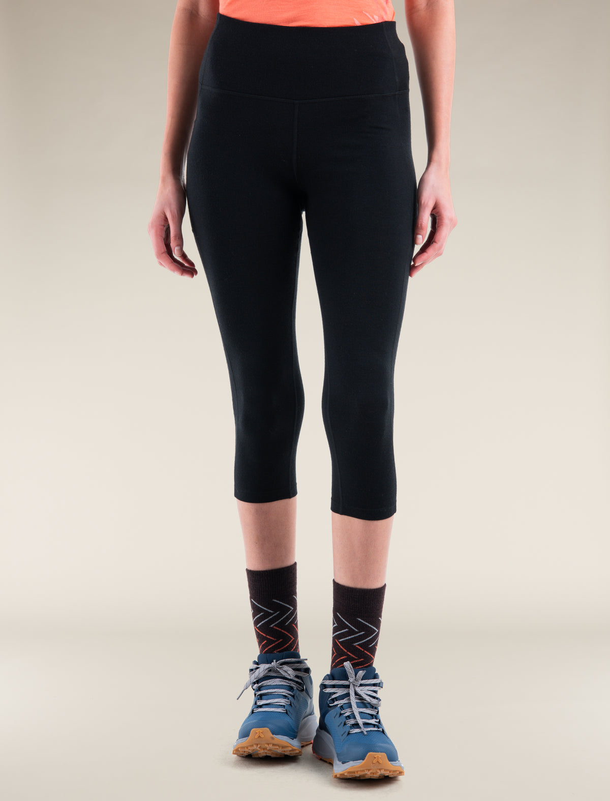 Women's Merino 260 Fastray 20" High Rise 3/4 Tights Black - 1