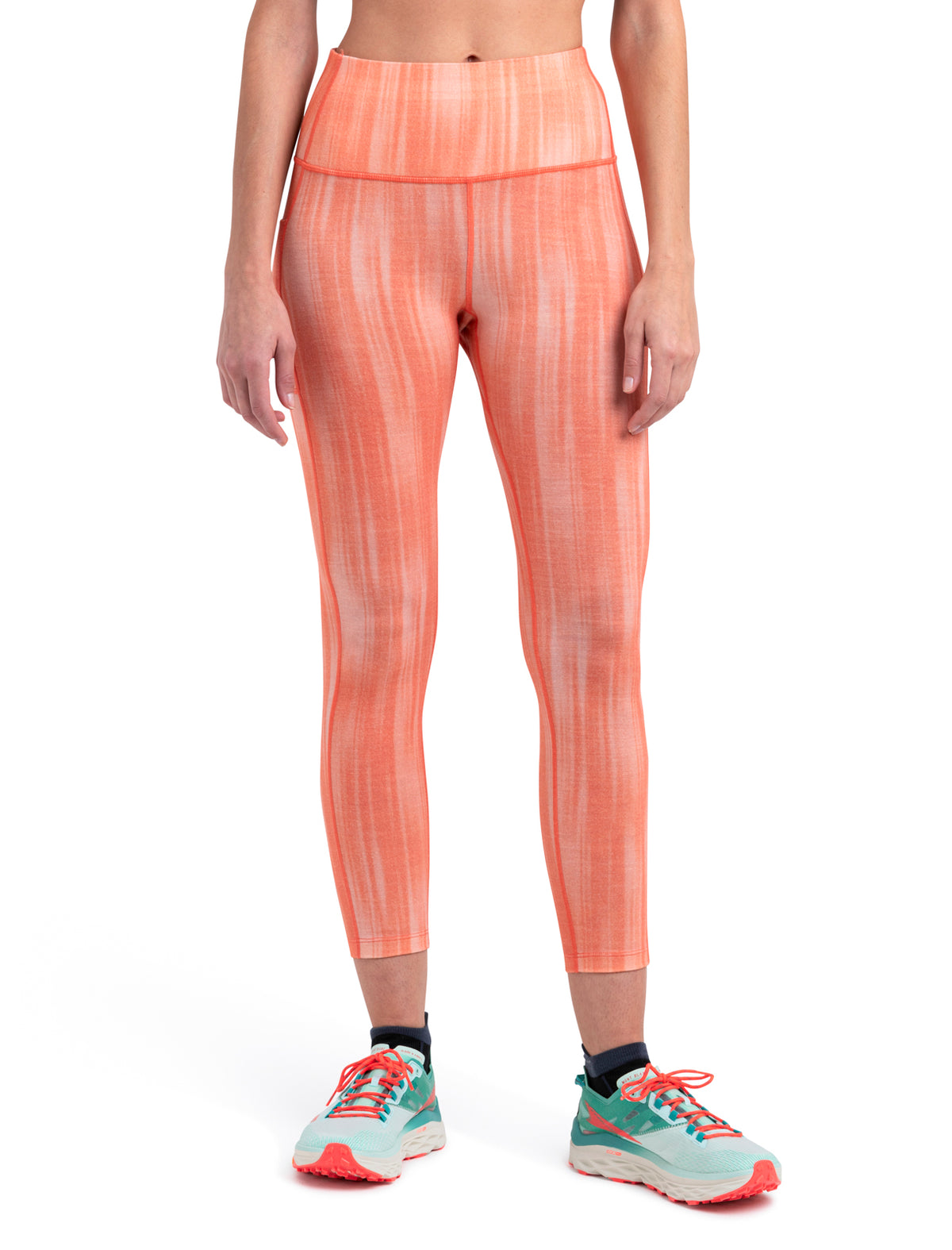 Women's Merino 260 Fastray II 25" High Rise Tights Light Reflections Tang/Glow - 1