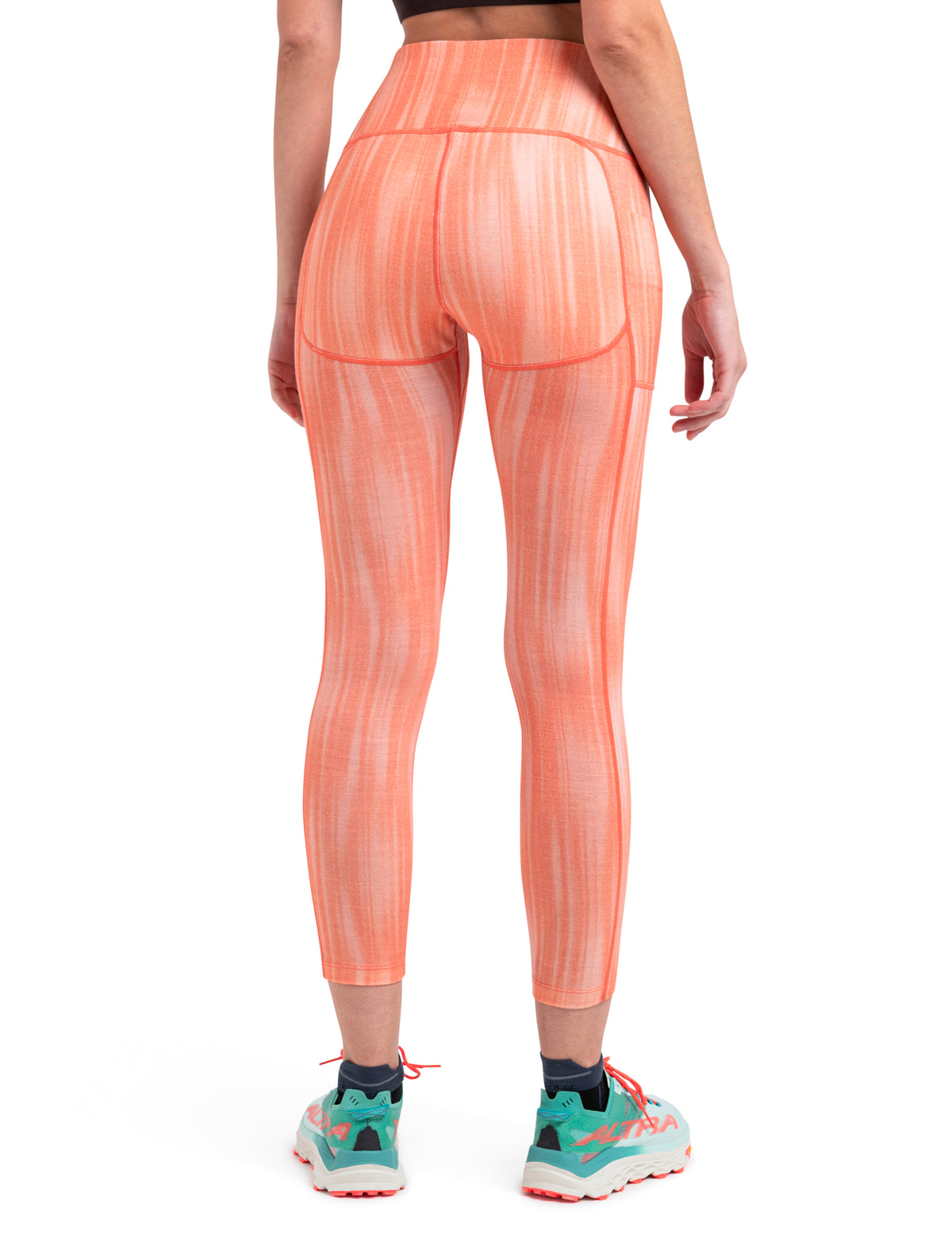 Women's Merino 260 Fastray II 25" High Rise Tights Light Reflections Tang/Glow - 2