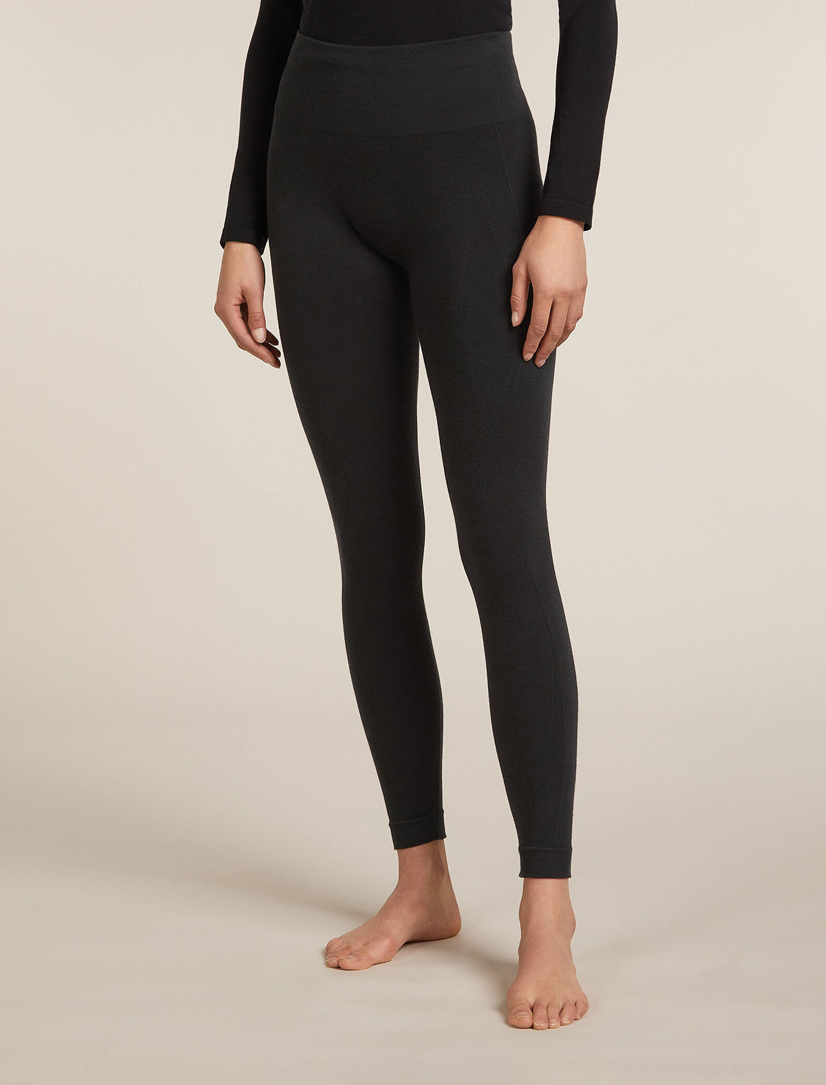 Women's Merino Blend 260 ZoneKnit™ Seamless 25" Tights Black - 1
