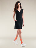 Women's Merino 200 Granary Sleeveless V Neck Dress Black - 4