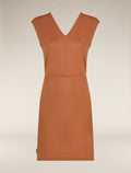 Women's Merino 200 Granary Sleeveless V Neck Dress Dusty clay - 6