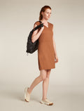 Women's Merino 200 Granary Sleeveless V Neck Dress Dusty clay - 4
