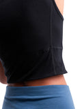 Women's Merino Blend 125 ZoneKnit™ Energy Wind Cropped Bra-Tank Black - 5