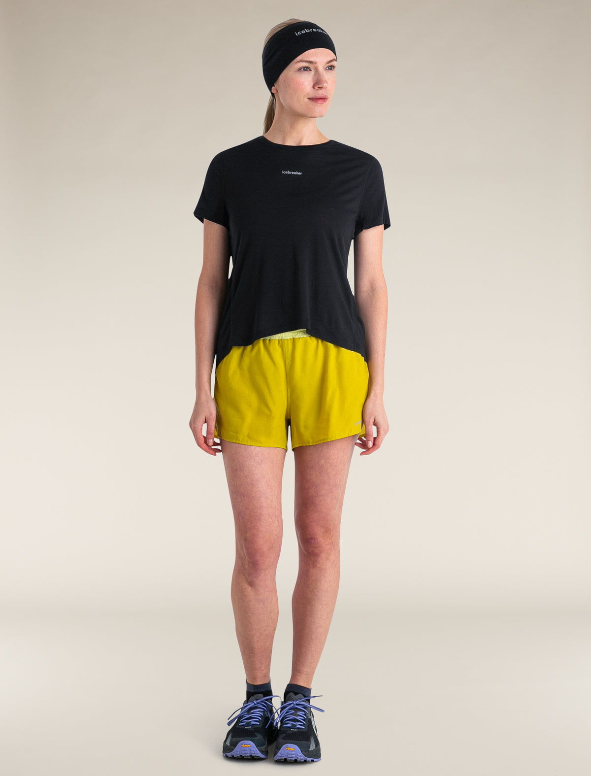 Women's Merino Blend 125 Cool-Lite™ Speed Short Sleeve Slit Back T-Shirt Black - 3