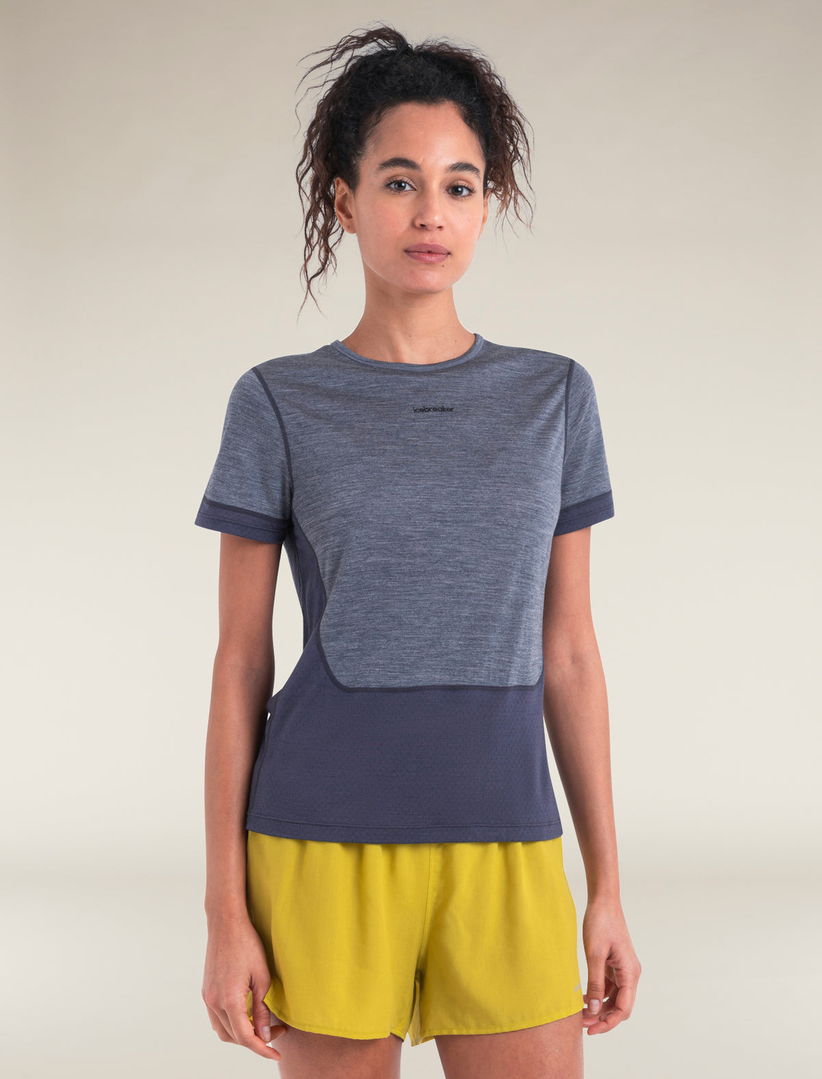 Women's Merino Blend 125 ZoneKnit™ Energy Wind Short Sleeve T-Shirt Graphite/Graphite Heather - 1
