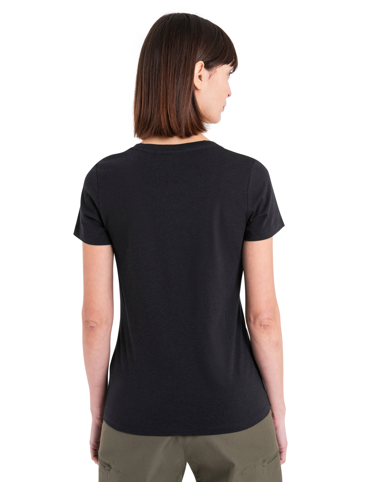 Women's Merino Blend Central Classic T-Shirt Glacial Flow Logo Black - 2