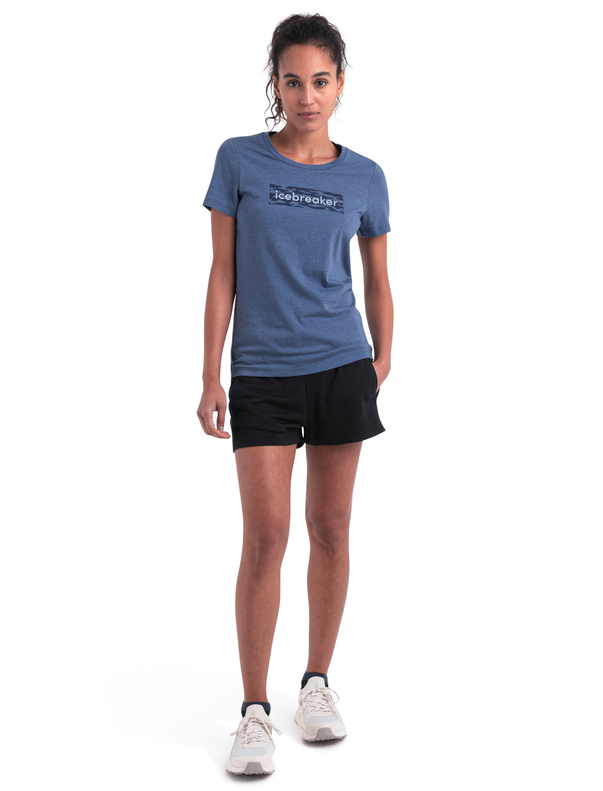 Women's Merino Blend Central Classic T-Shirt Glacial Flow Logo Dawn - 3