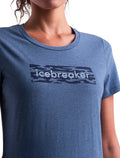 Women's Merino Blend Central Classic T-Shirt Glacial Flow Logo Dawn - 4