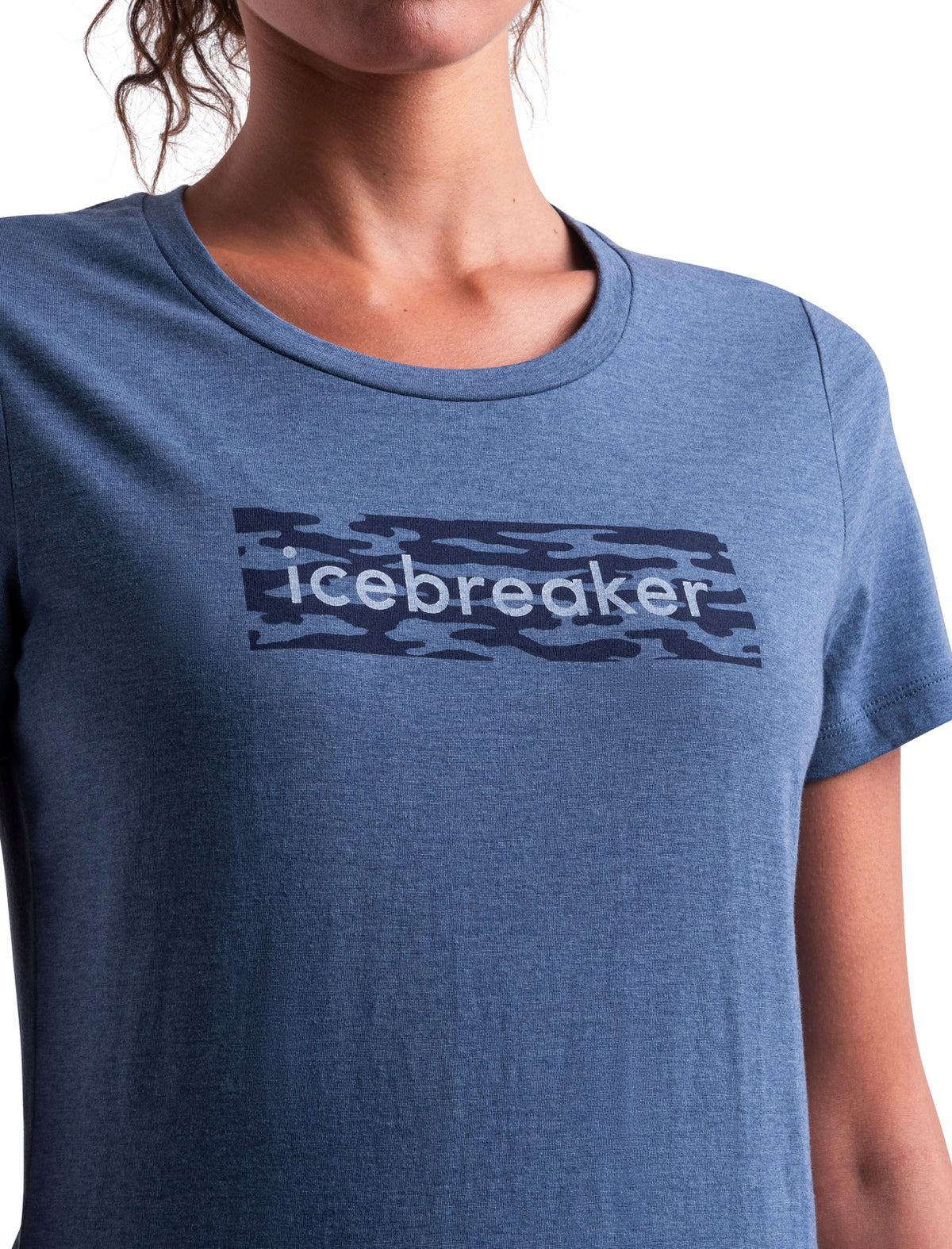 Women's Merino Blend Central Classic T-Shirt Glacial Flow Logo Dawn - 4