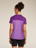 Women's Merino Blend 125 Cool-Lite™ Sphere Short Sleeve T-Shirt Colour Block Passion heather/passion - 2