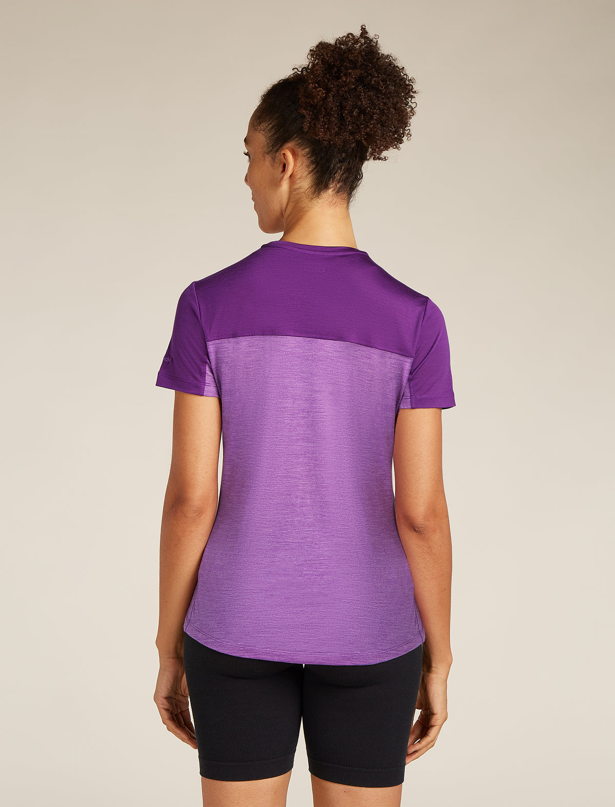 Women's Merino Blend 125 Cool-Lite™ Sphere Short Sleeve T-Shirt Colour Block Passion heather/passion - 2