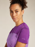 Women's Merino Blend 125 Cool-Lite™ Sphere Short Sleeve T-Shirt Colour Block Passion heather/passion - 5