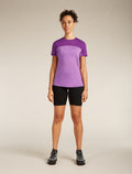 Women's Merino Blend 125 Cool-Lite™ Sphere Short Sleeve T-Shirt Colour Block Passion heather/passion - 3