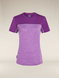 Women's Merino Blend 125 Cool-Lite™ Sphere Short Sleeve T-Shirt Colour Block Passion heather/passion - 6