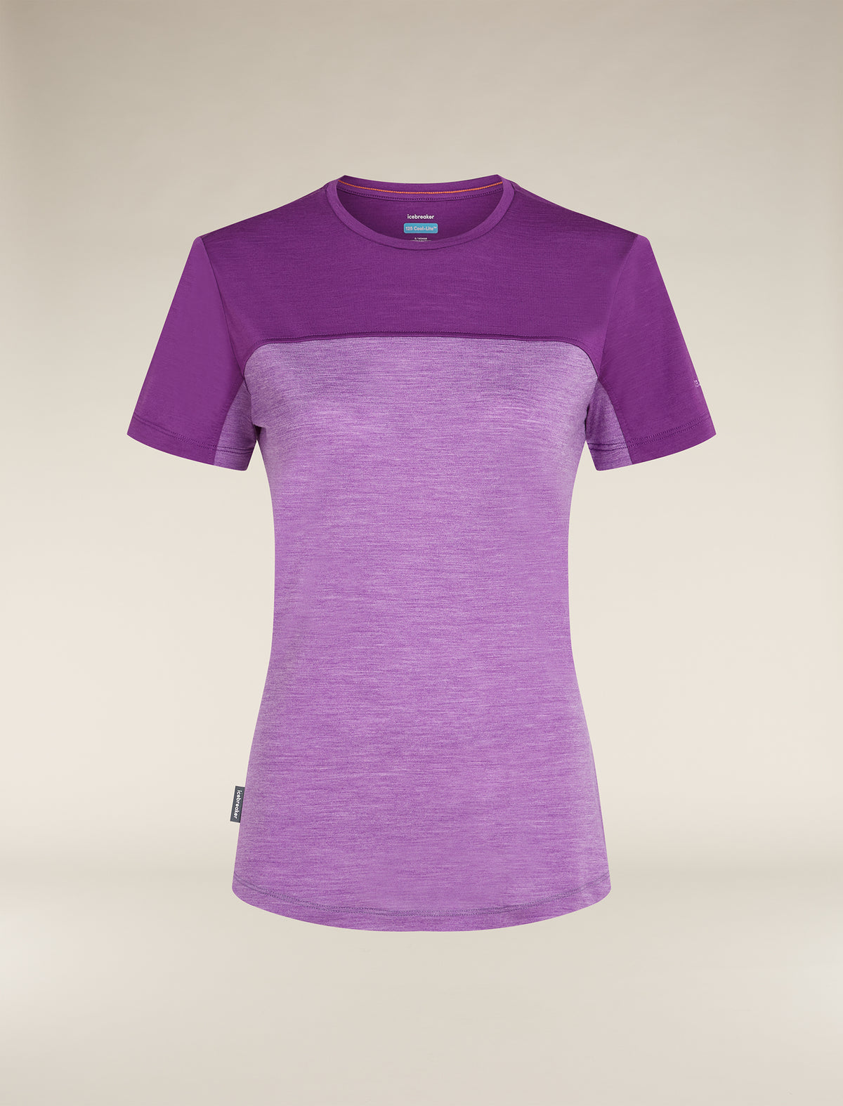 Women's Merino Blend 125 Cool-Lite™ Sphere Short Sleeve T-Shirt Colour Block Passion heather/passion - 6