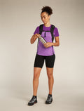 Women's Merino Blend 125 Cool-Lite™ Sphere Short Sleeve T-Shirt Colour Block Passion heather/passion - 4