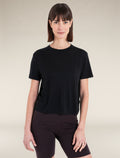 Women's Merino 150 Tech Lite Short Sleeve Crop T-Shirt Black - 1
