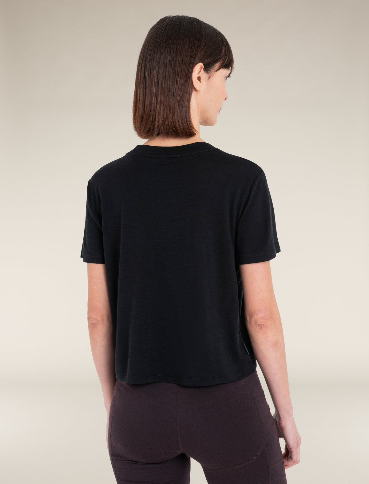 Women's Merino 150 Tech Lite Short Sleeve Crop T-Shirt Black - 2