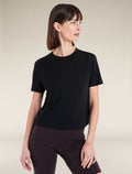 Women's Merino 150 Tech Lite Short Sleeve Crop T-Shirt Black - 4