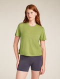 Women's Merino 150 Tech Lite Short Sleeve Crop T-Shirt Olive - 1