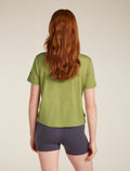 Women's Merino 150 Tech Lite Short Sleeve Crop T-Shirt Olive - 3
