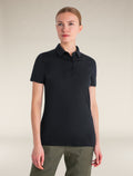 Women's Merino 150 Tech Lite Short Sleeve Polo Black - 1