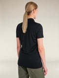 Women's Merino 150 Tech Lite Short Sleeve Polo Black - 2