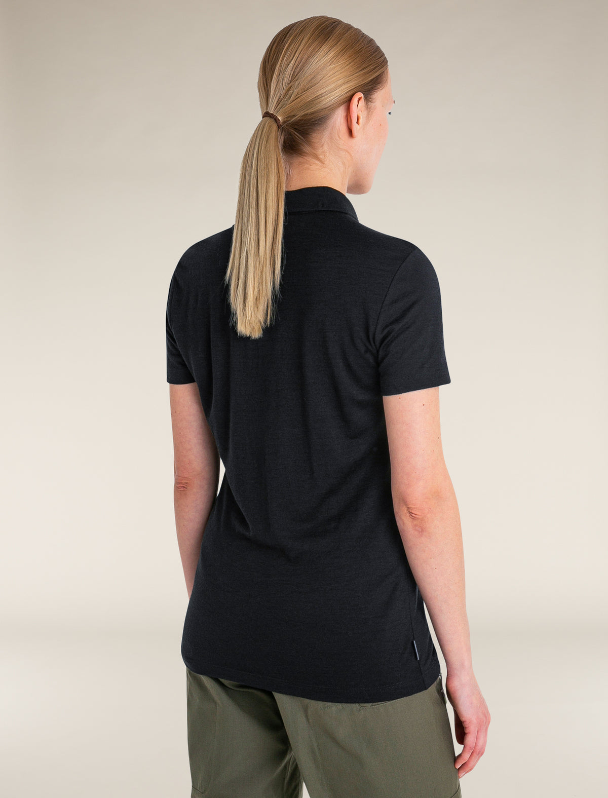 Women's Merino 150 Tech Lite Short Sleeve Polo Black - 2