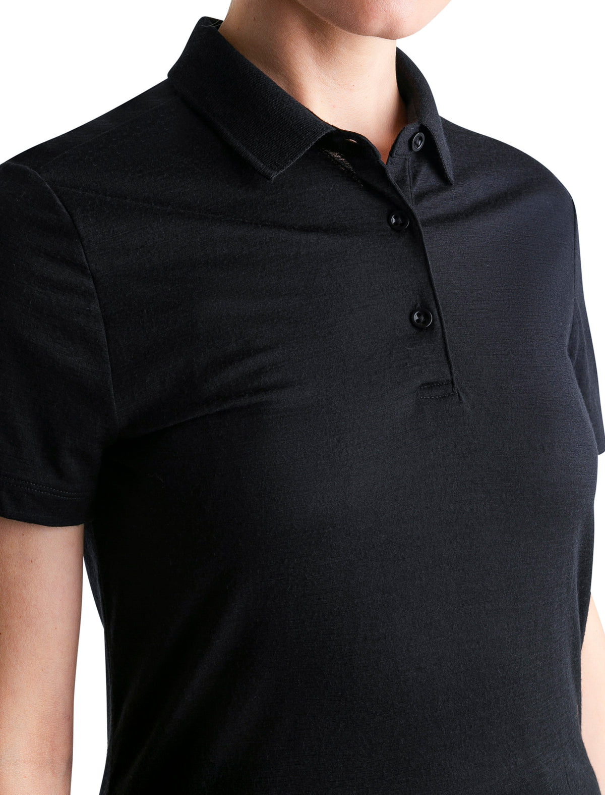 Women's Merino 150 Tech Lite Short Sleeve Polo Black - 6
