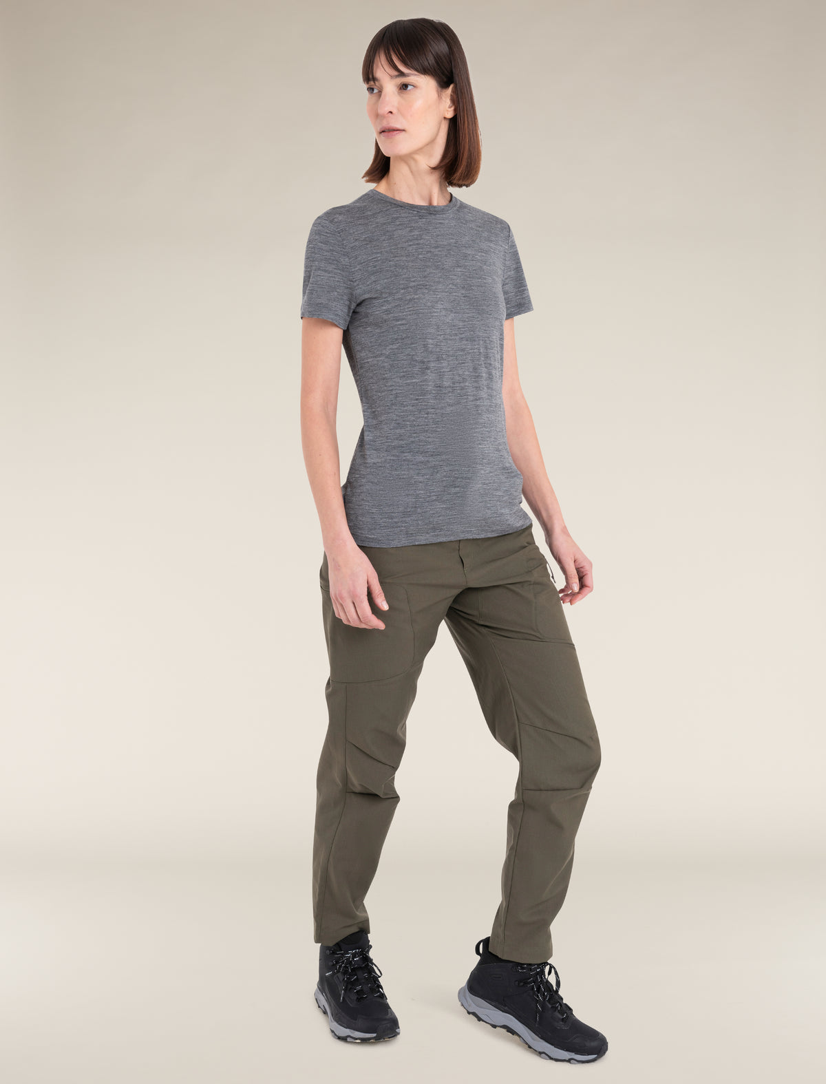 Women's Merino 150 Tech Lite Short Sleeve T-Shirt Gritstone Heather - 3