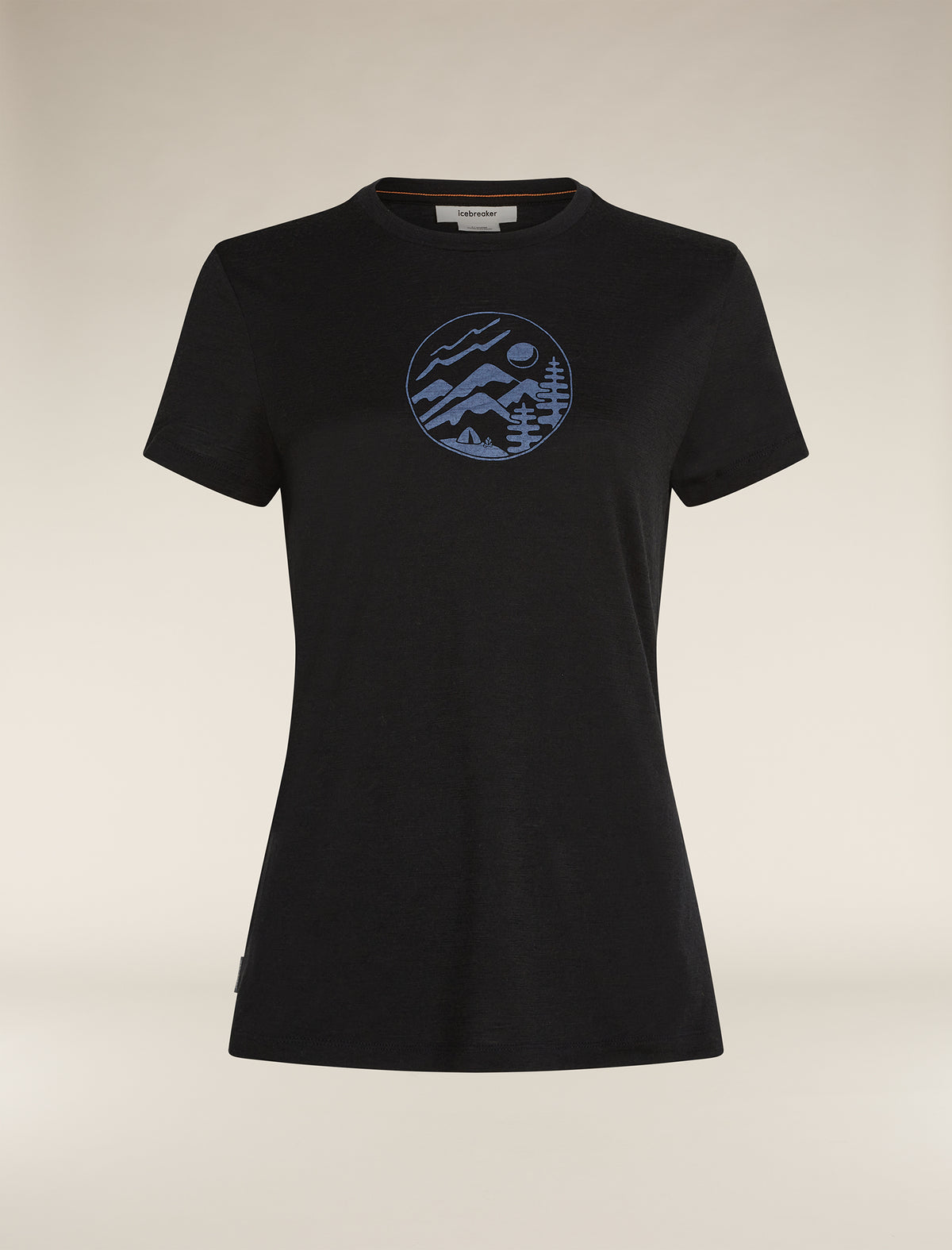 Women's Merino 150 Tech Lite Short Sleeve T-Shirt Camping Circle Black - 7