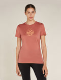 Women's Merino 150 Tech Lite Short Sleeve T-Shirt Camping Circle Cedar Wood - 1
