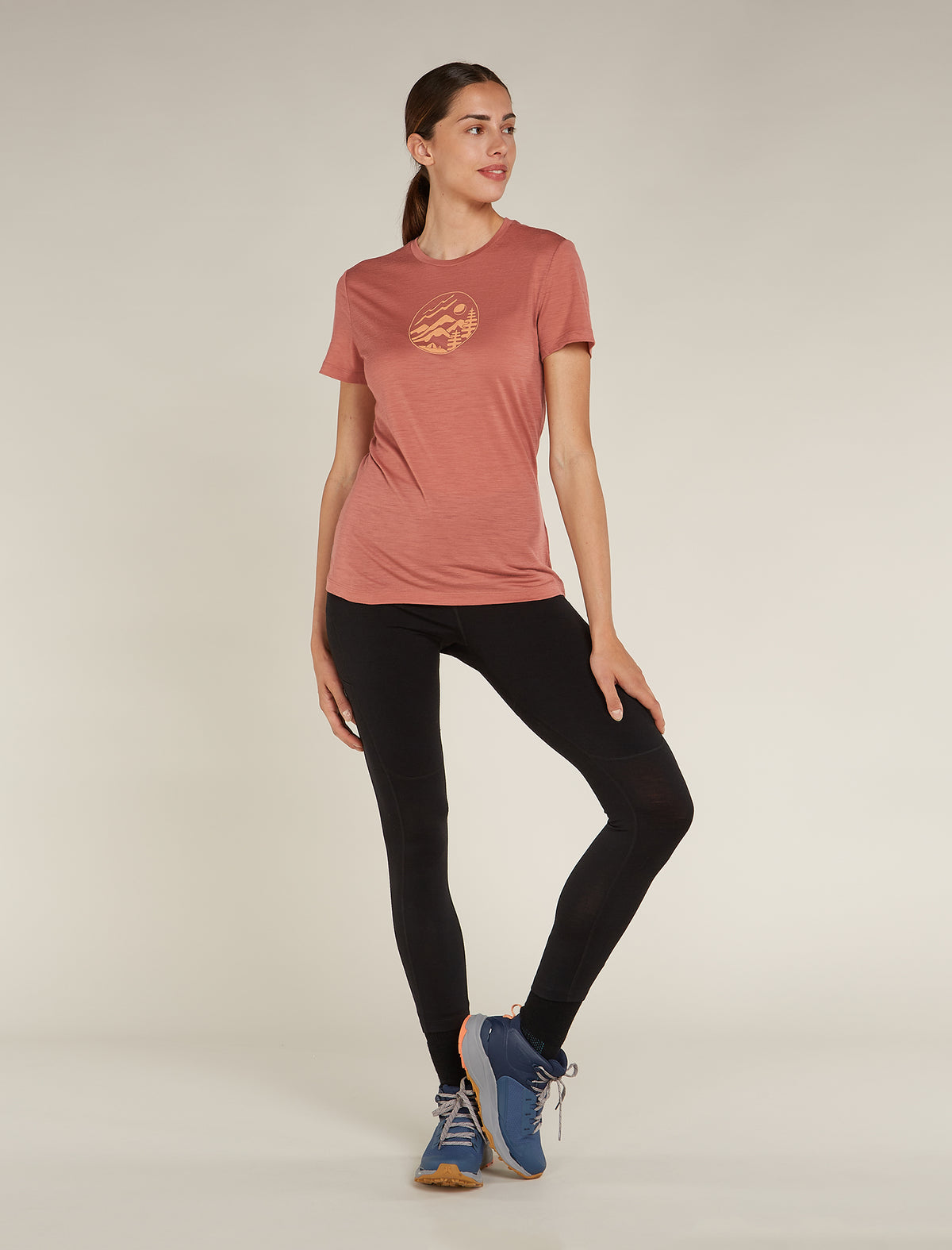 Women's Merino 150 Tech Lite Short Sleeve T-Shirt Camping Circle Cedar Wood - 3