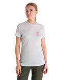 Women's Merino 150 Tech Lite III T-Shirt Natural Run Club 2.0 Ecru Heather - 1