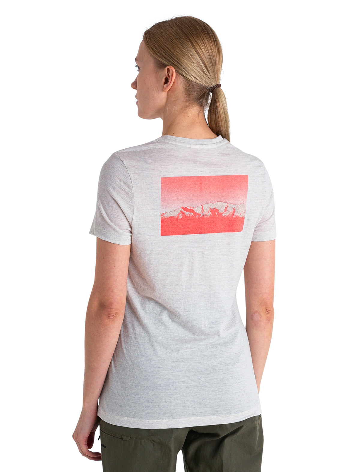 Women's Merino 150 Tech Lite III T-Shirt Natural Run Club 2.0 Ecru Heather - 2