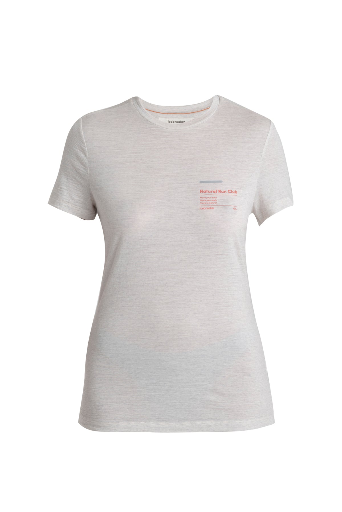 Women's Merino 150 Tech Lite III T-Shirt Natural Run Club 2.0 Ecru Heather - 7