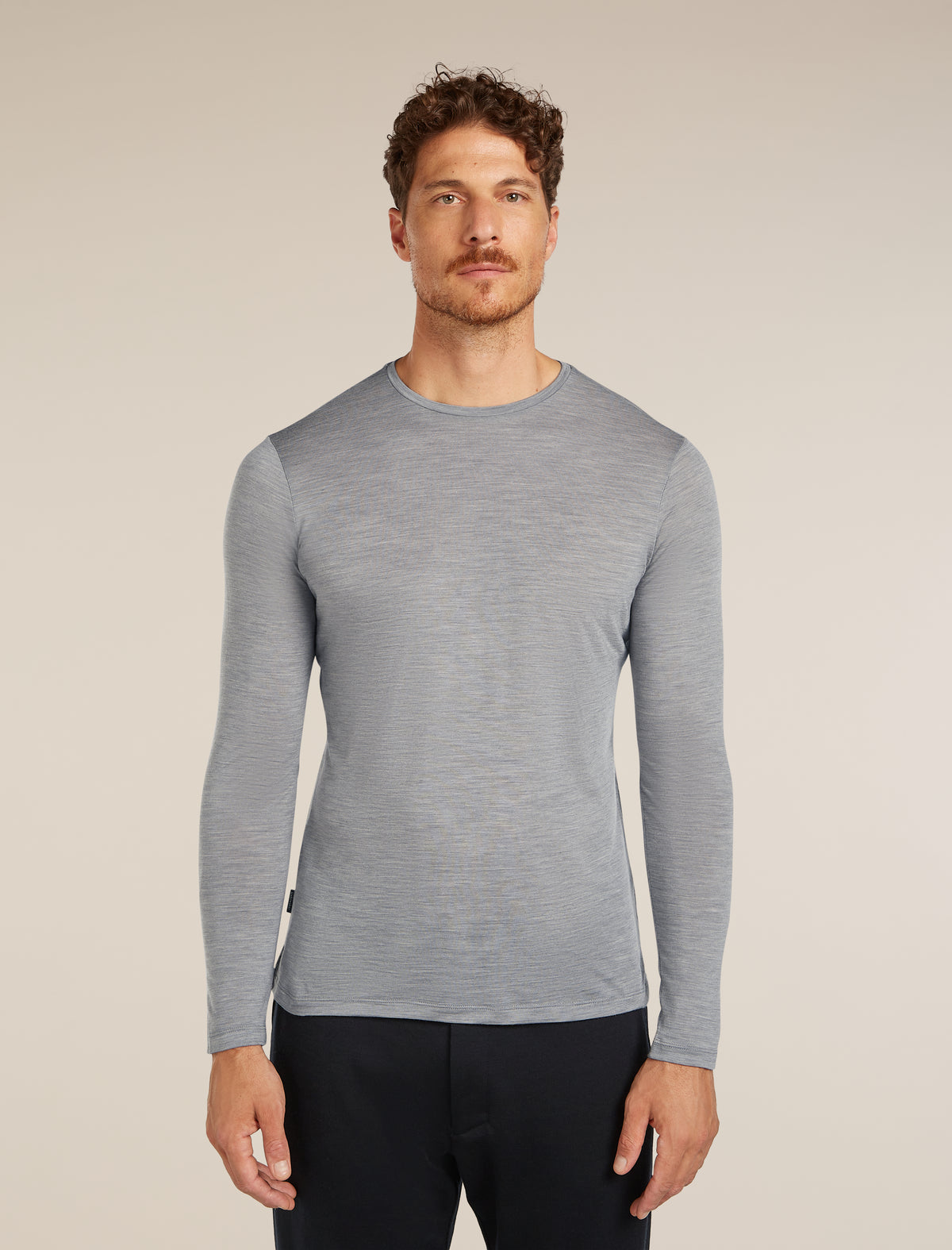 Men's Merino Blend 125 Cool-Lite™ Sphere Long Sleeve T-Shirt Metro Heather - 1