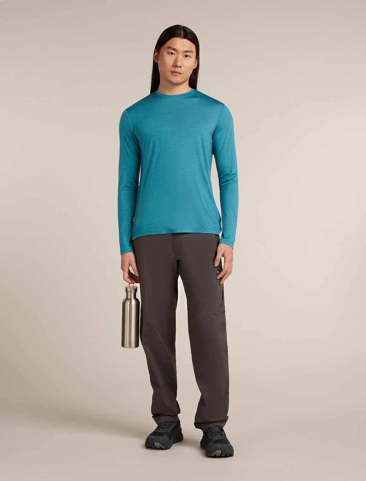 Men's Merino Blend 125 Cool-Lite™ Sphere Long Sleeve T-Shirt Topaz - 4
